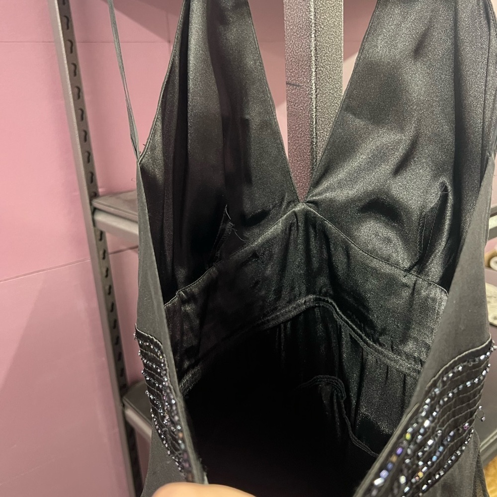 Dave & Johnny Sz 11/12 Vintage sequin Fancy tank Style short Black Dress - Picture 11 of 15